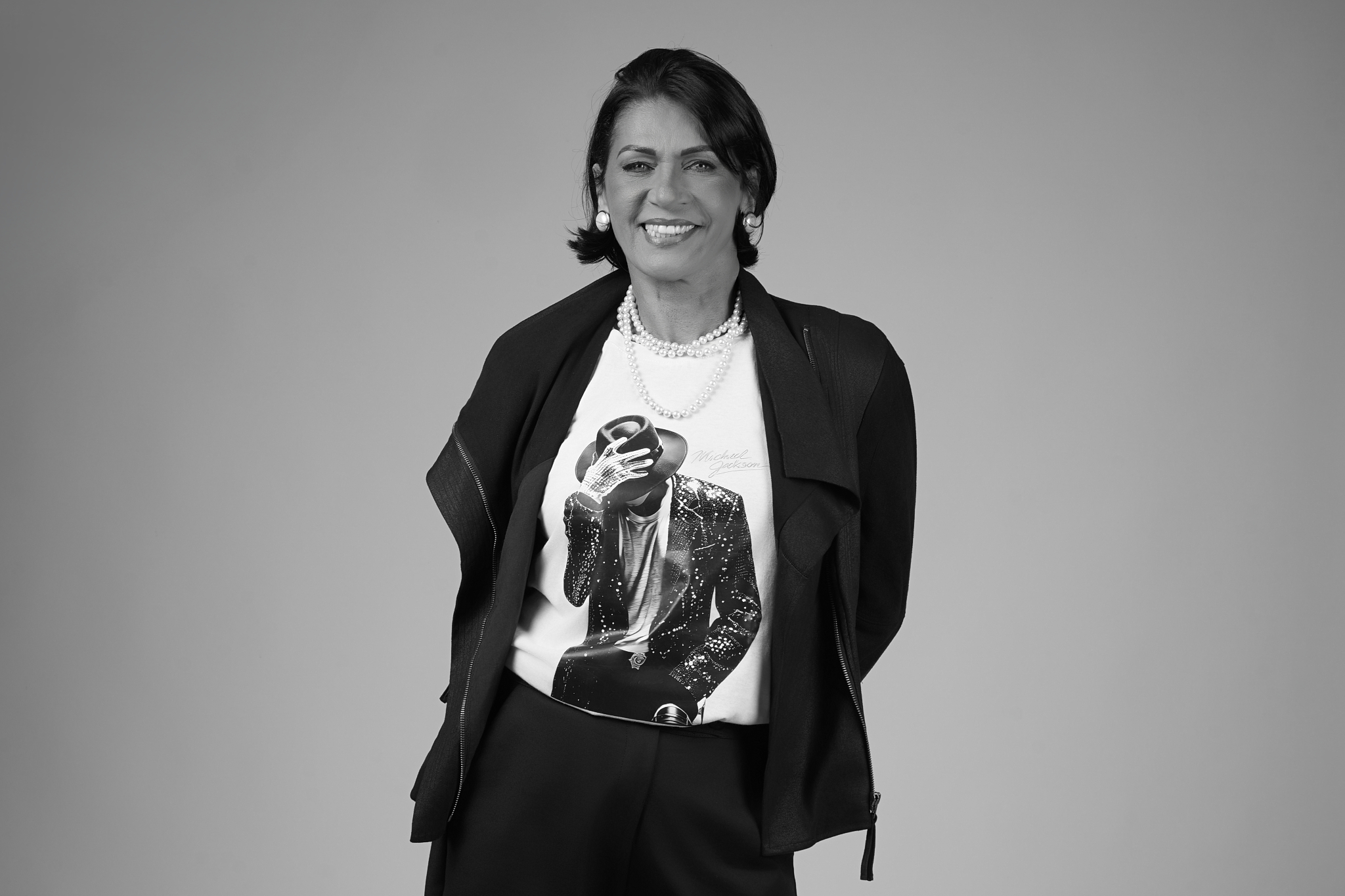 Retrato corporativo em preto e branco